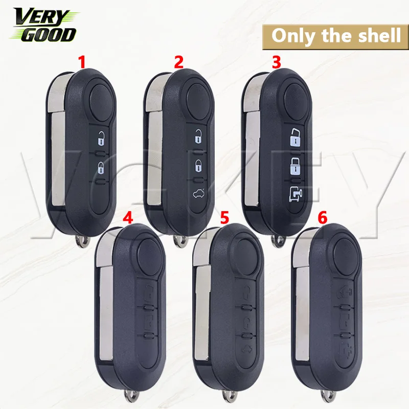 Carcasa de Llave de Coche con Chip SIP22 Sin Cortar para Fiat 500, Panda, Punto, Bravo, Ducato, Peugeot Boxer, Citroën Jumper