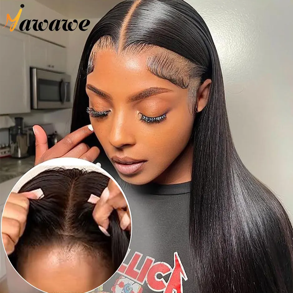 Glueless Preplucked Wear And Go Wigs glueless wigs Human Hair Ready To Wear Straight HD lace front wigs human hair yawawe hair