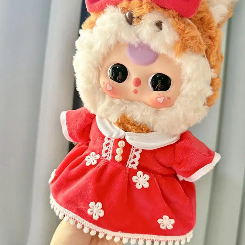 20cm Plush Doll Clothes Stuffed Doll Outfits Dresses Stuffed Doll Outfit Clothes Christmas Theme Dress For Plush Doll Small Doll