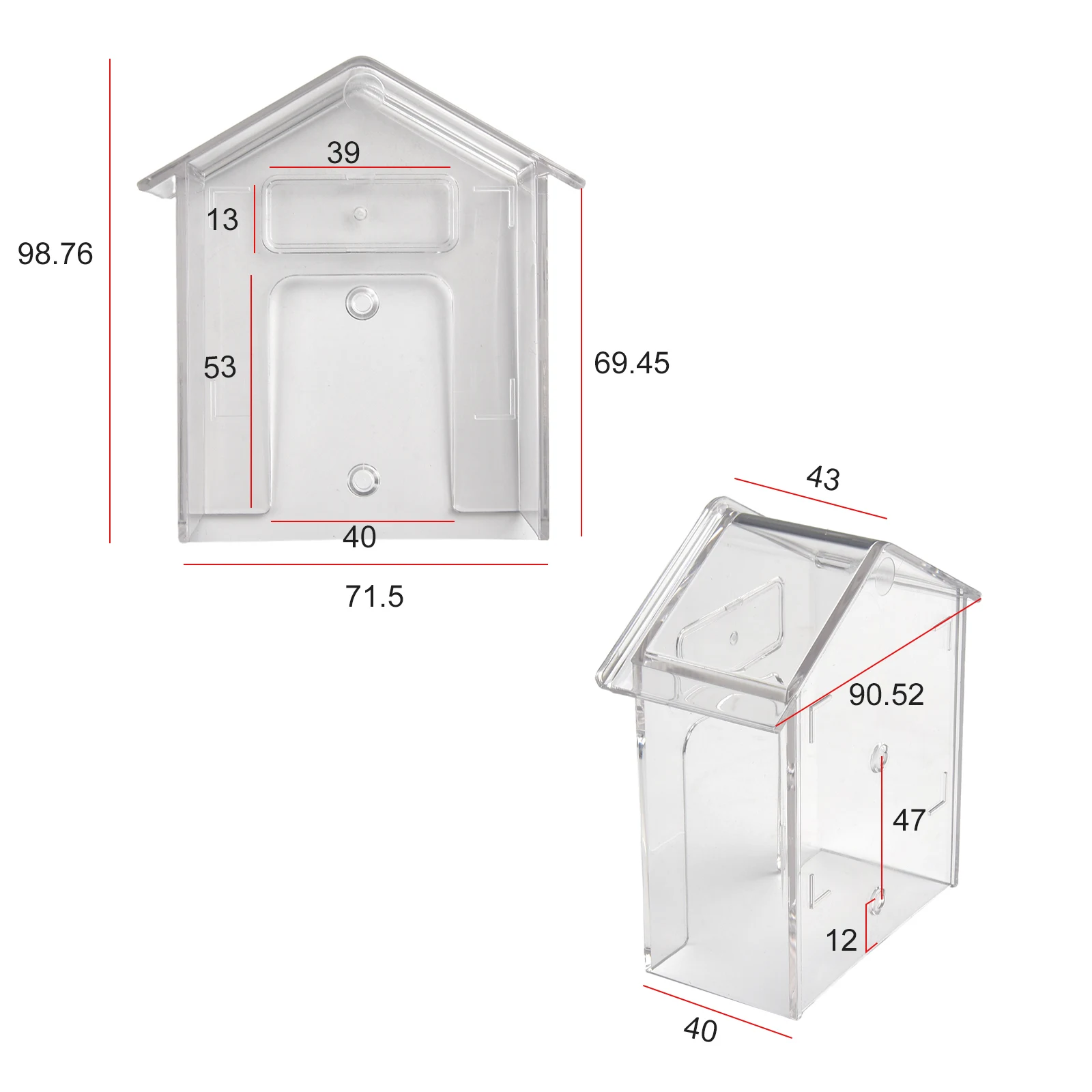 Durable Cover Waterproof Waterproof Case Without Doorbell Rain Protective Box For Household Door Bell Decoraction