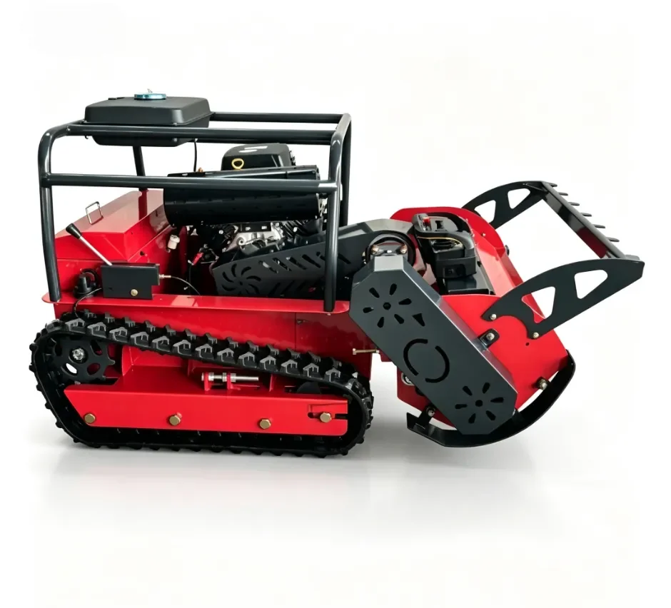 28HP High Power Double Cylinder Remote Control Land Reclamation Chopper Pure Copper Motor 1000m Long Distance Dual Mode Crawler