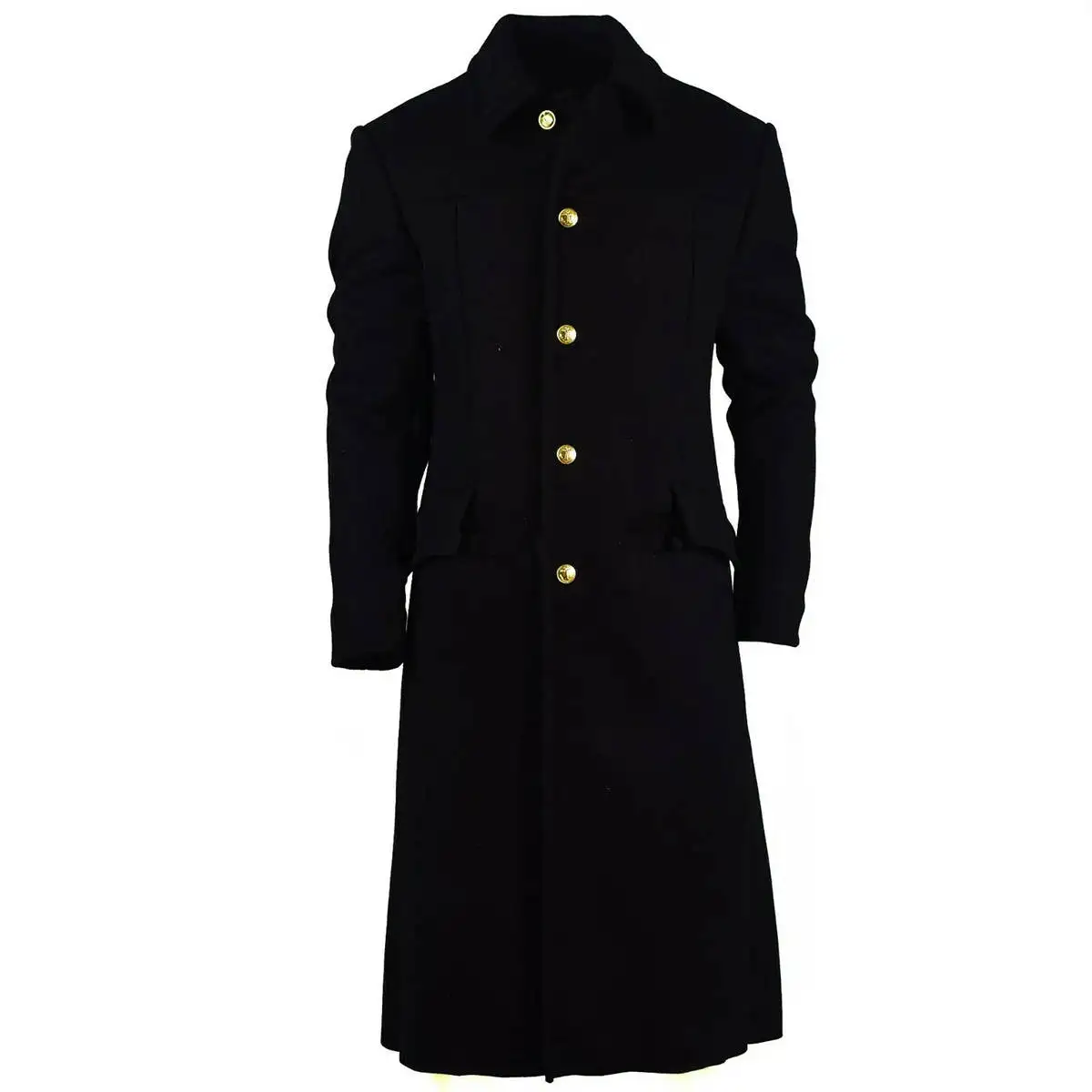 Gentleman Men Long Coat Formal High Neck  Wool Blends One Piece Set Overcoat Single Breasted Silm Fit Man Suits Customized