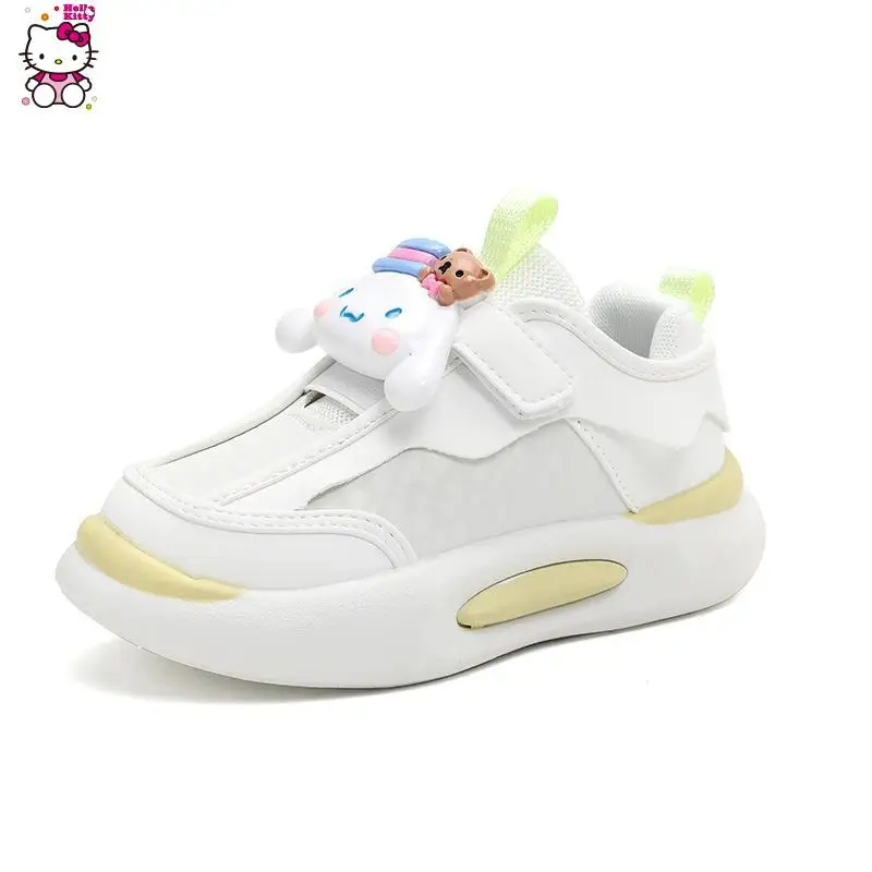 Sanrio-zapatos deportivos para niña, calzado informal antideslizante con parte inferior gruesa My Melody, zapatos individuales, moda de princesa de dibujos animados, cómodos y bonitos ﻿