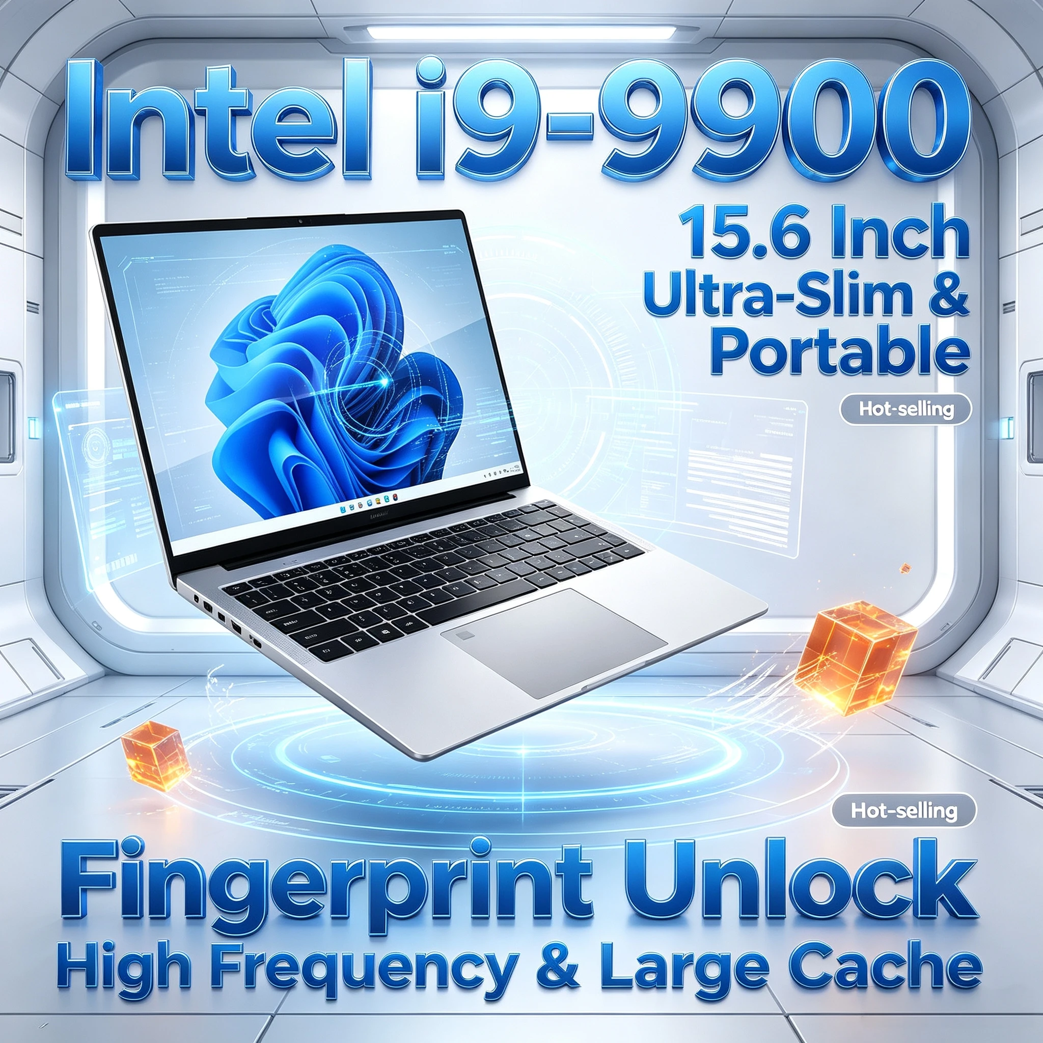 Notebook Gamer Ultra Fino de 15,6 Polegadas Intel Core i9 9900 32GB RAM 512GB 1TB SSD 8C16T 5GHz 1920x1080 para Escritório