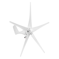 12V 1200W Wind Generator with Charger Controller 5 Blades S Type Minitype Wind Turbine Generator Kit Clear Energy Windmill for H