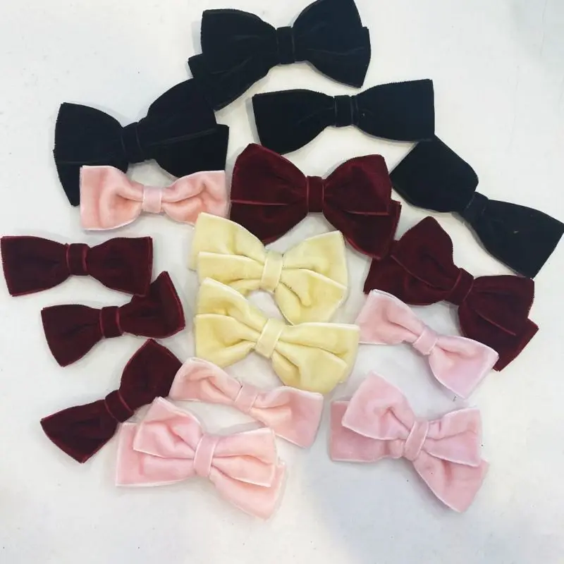 

Fashion Baby Girl Princess Velvet Bow Hair Clip Toddler Child Headwear Hair Accessories Spring Clip Bow Tie Baby Headwear