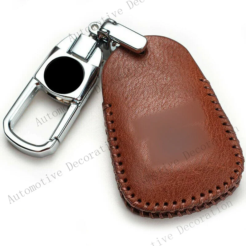 Z+ For Cadillac Escalade 2015-2019 Leather 6 Buttons Car Key Fob Case Cover Shell