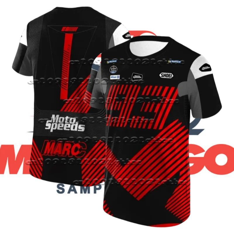 

2025 Men's Outdoor MOTO GP Extreme Sports Motorcycle Quick Drying Riding Suit Marquis 93 Rider Breathable Loose Casual T-Shirt