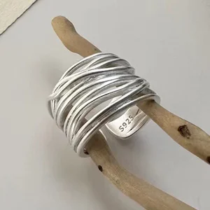 9 Hauptverkäufe Silberring breit - №6