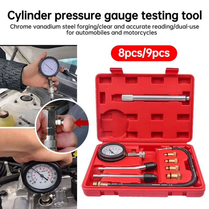 

Портативный манометр для проверки давления в цилиндрах автомобилей и мотоциклов, манометр для мотоциклов, манометр для проверки давления в двигателях