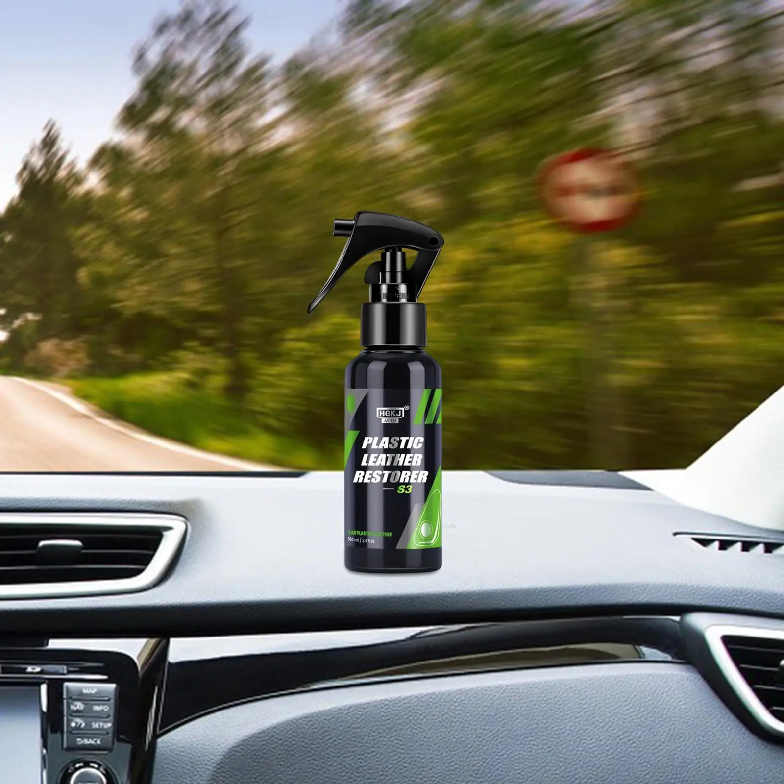 Plastic and Leather Renovator Spray for Car, Premium Formula,