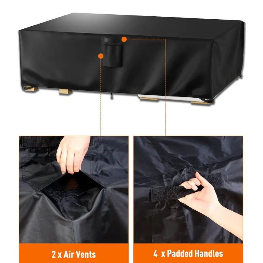 Capas para móveis, capa para móveis de exterior à prova d'água, uso geral, capas para mesa externa e cadeiras, 600D resistente de 128 polegadas