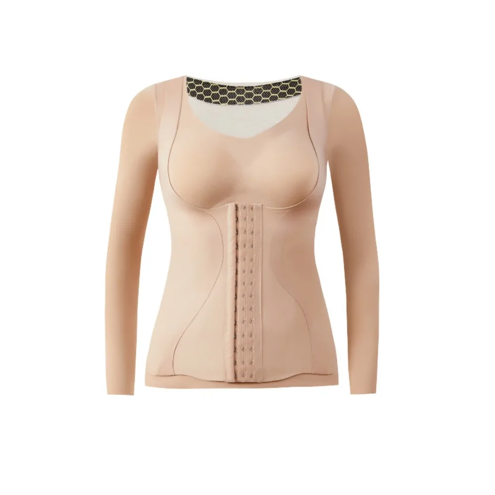 

Slimming Thermal Shapewear Long Sleeves Body Shapers Thermal Underwear Women Belly Contracting Velvet Tummy Control Top