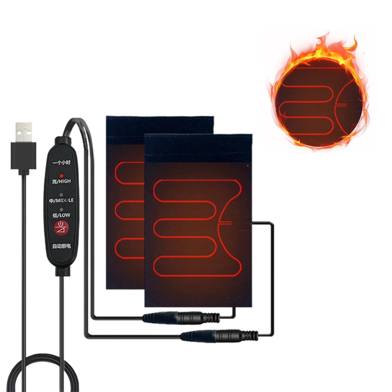 

Электрические подогреваемые ручки для руля 5В с USB-подключением, антискользящие, с автоотключением, термочехлы для зимней езды на велосипеде, защитное снаряжение