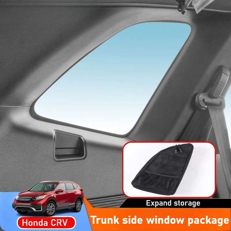

For Honda CRV 2023-2024 car trunk side window storage bag large capacity multi-pocket expansion storage bag accessories