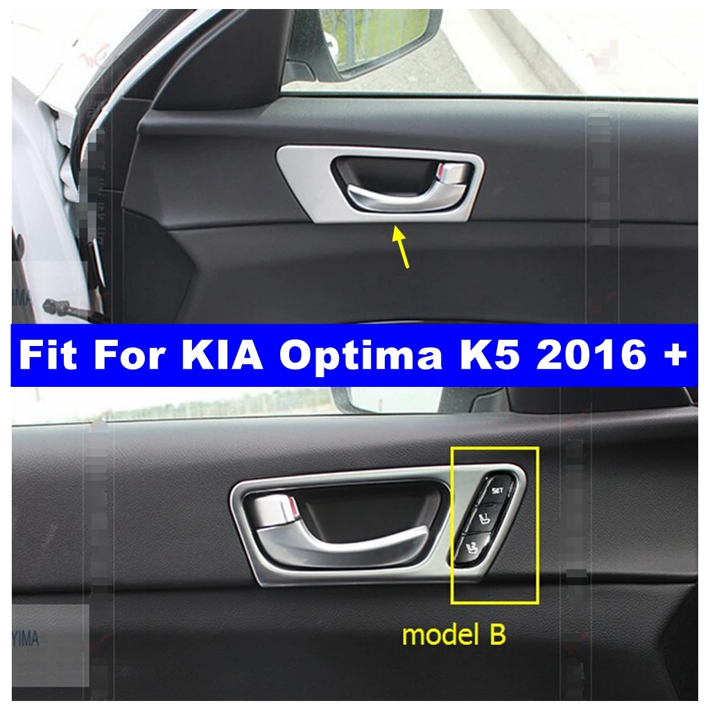 

Car Inner Door Pull Doorknob Handle Bowl Decor Cover Trim For KIA Optima K5 2016 - 2018 ABS Pearl Chrome Interior Accessories