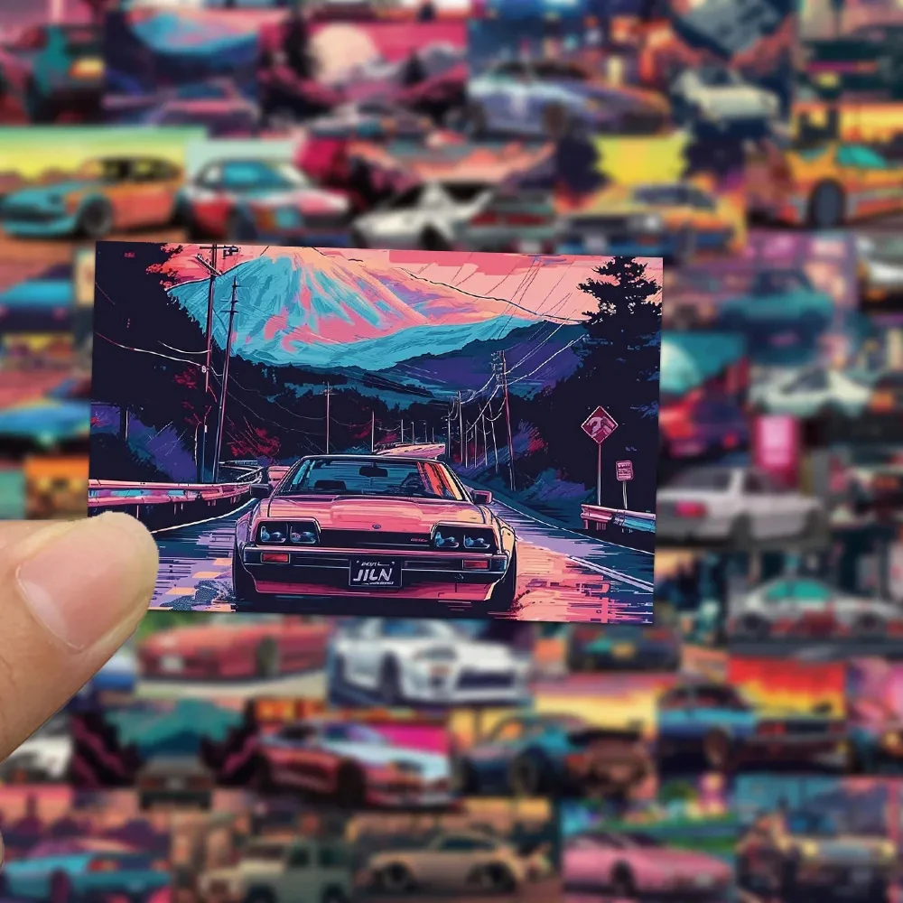 10/30/50pcs Japan JDM Retrofit Racing Stickers Classic Cool Cartoon Car Decals DIY Motorcycle Laptop Phone Bike Sticker Packing