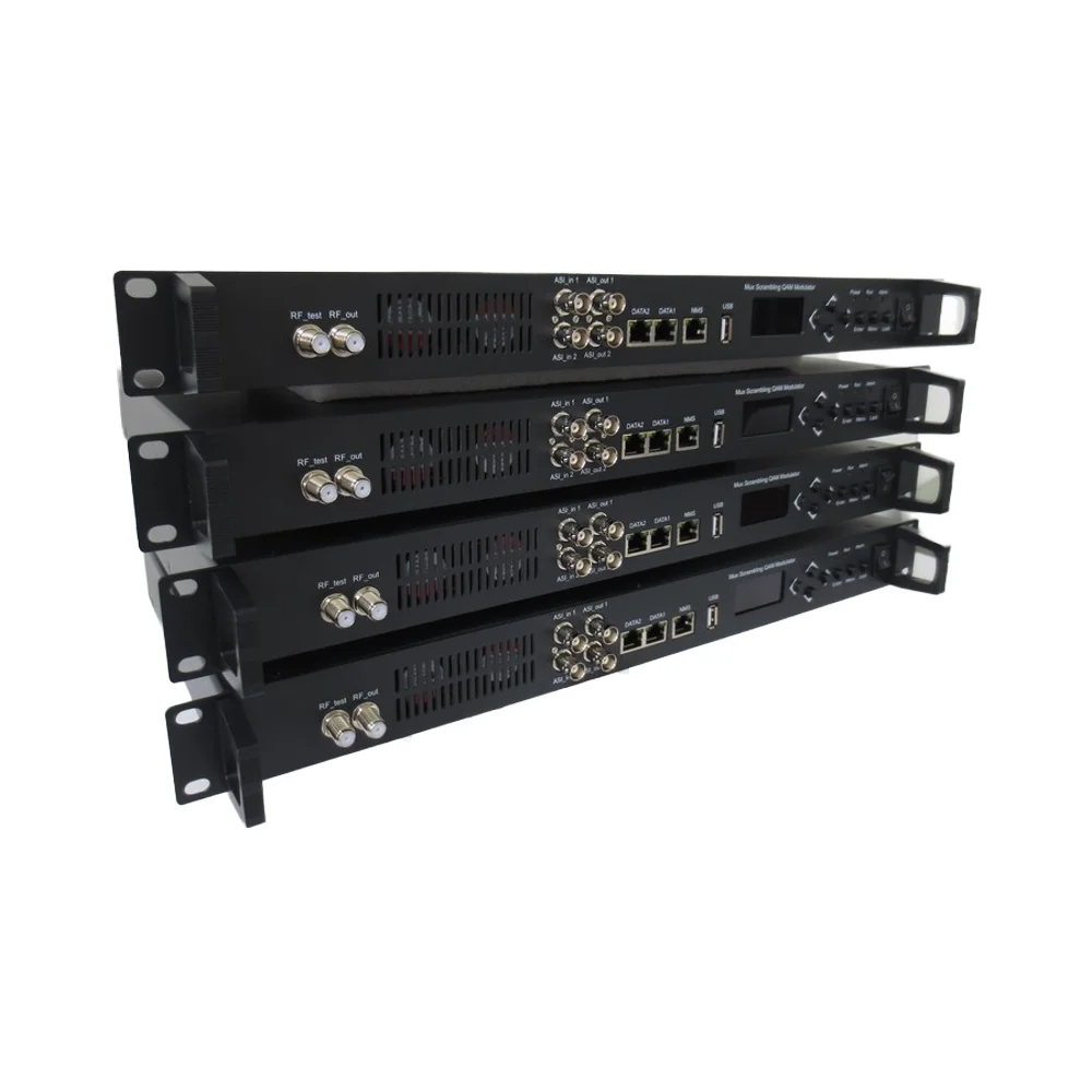 16/1 Digital FTA Tuner Mux-Scrambler QAM DVB-C DVB-T RF Modulator DVB-S2X/S2/S for Radio & TV Broadcasting