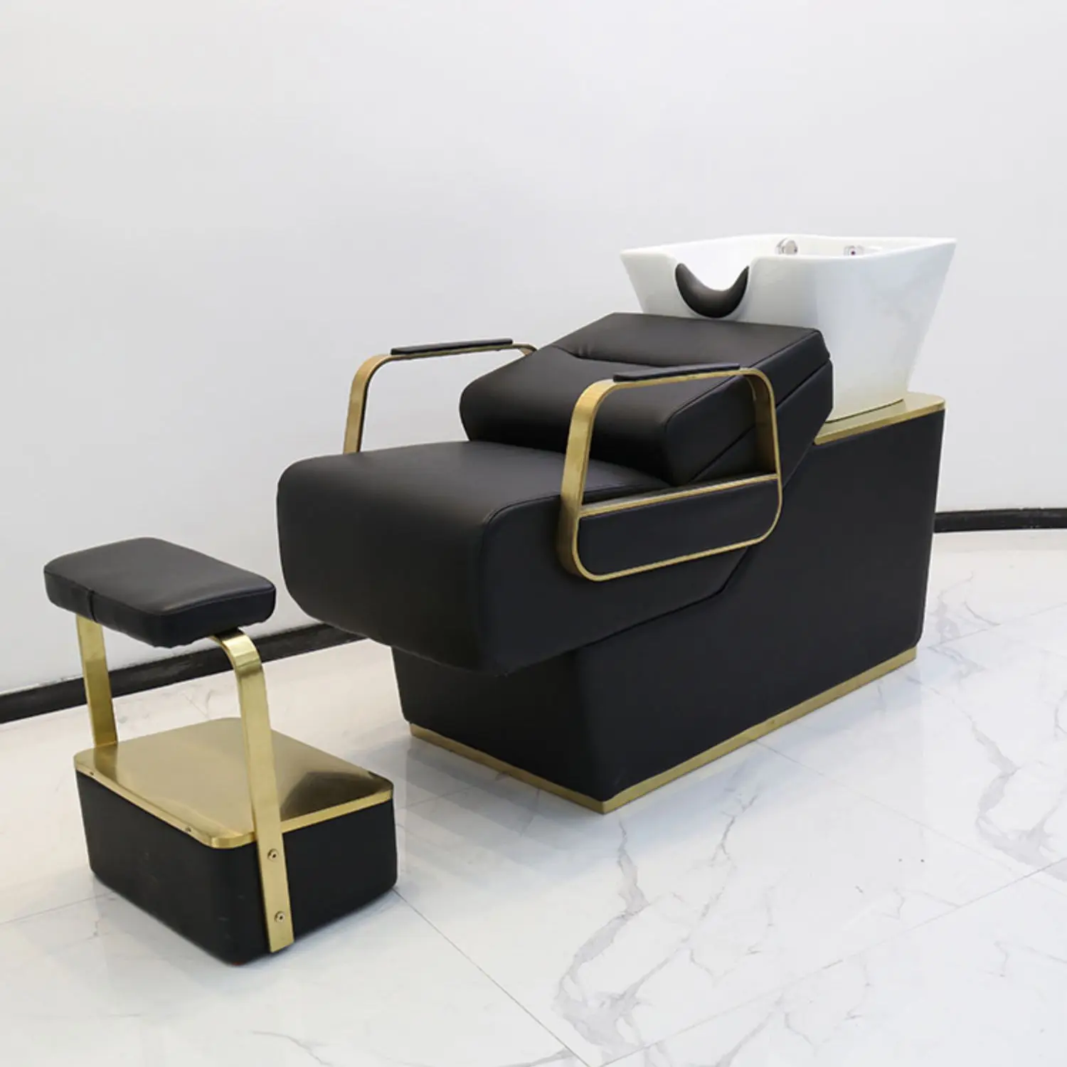 

High Quality Luxury Fashion Leather Hair Salon Furniture Barber Shop Hairdressing Basin Bowl Shampoo Chair