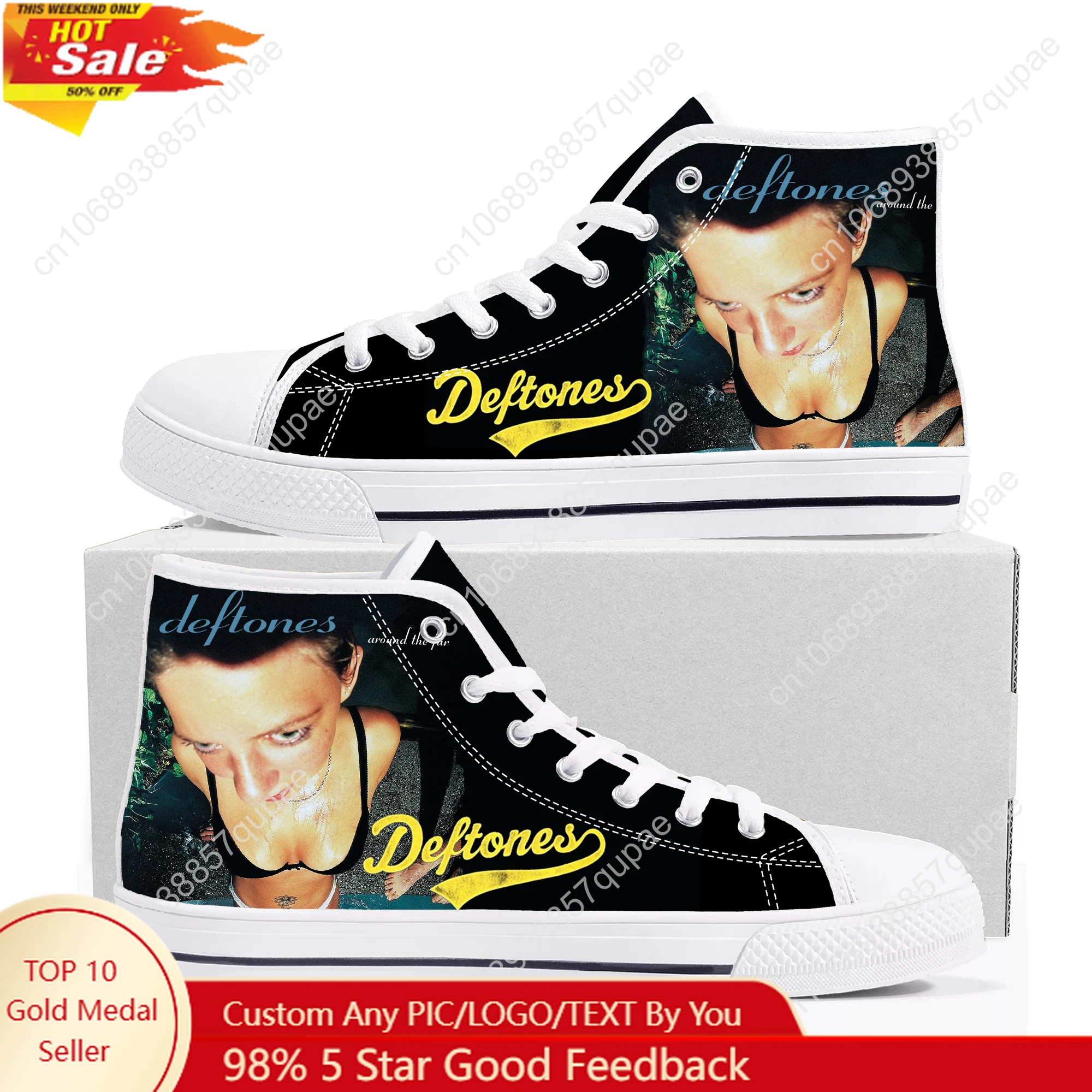 

Deftones Metal Rock High Top High Quality Sneakers Mens Womens Teenager Canvas Sneaker Ghana Hiking Casual Shoes Custom Shoe