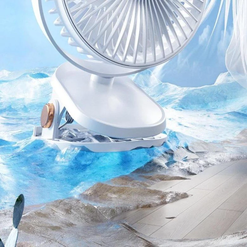 

Бесшумный мини-вентилятор с зажимом через USB для офиса, общежития, рабочего стола, детской коляски, портативный электрический вентилятор с зарядкой, компактный и удобный Cooli