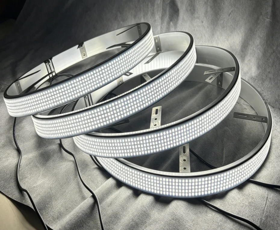 Led Ring Light - 5-rijige LED-wielringverlichting met hoge dichtheid, app-gestuurd,
