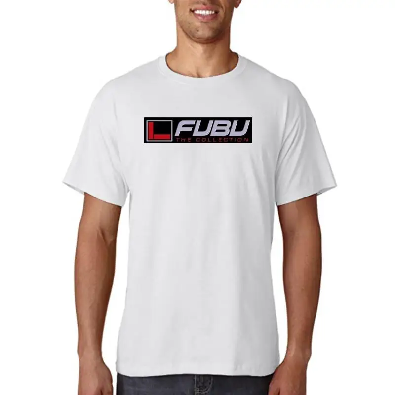 Cosuol T Shirts Fubu Logo Printed Grophic Men Foshion Round Neck Cotton Tops Block Size S-4XL