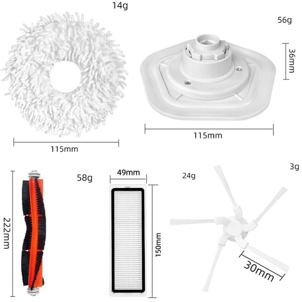 For Dreame Bot W10 / W10 PRO Robot Vacuum Cleaner HEPA Filter Main Side Brush Mop Cloth padReplacement Accessories