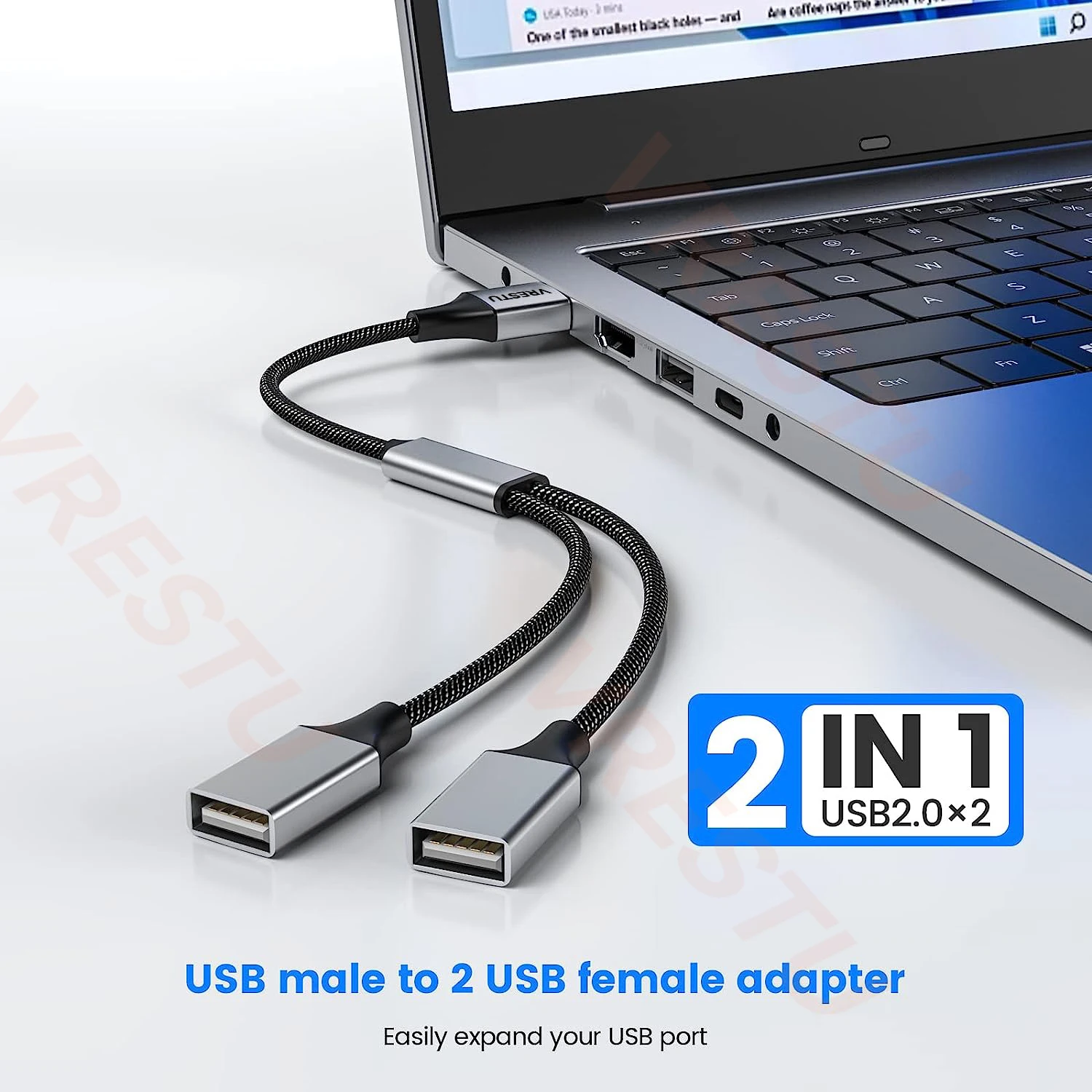 USB Splitter Adapter Cable 1 in2 Out 3 4 Port OTG Convertor USB Extension Power Data HUB for PC Laptop Keyboard Mouse Flash Disk