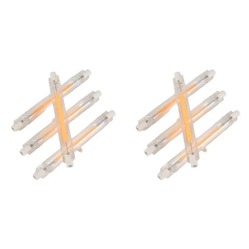 Hot SV-8X High Power 10W LED R7S COB Glass Tube 118Mm COB Light Bulb AC220V LED Tube Replace Halogen Lamp Warm White