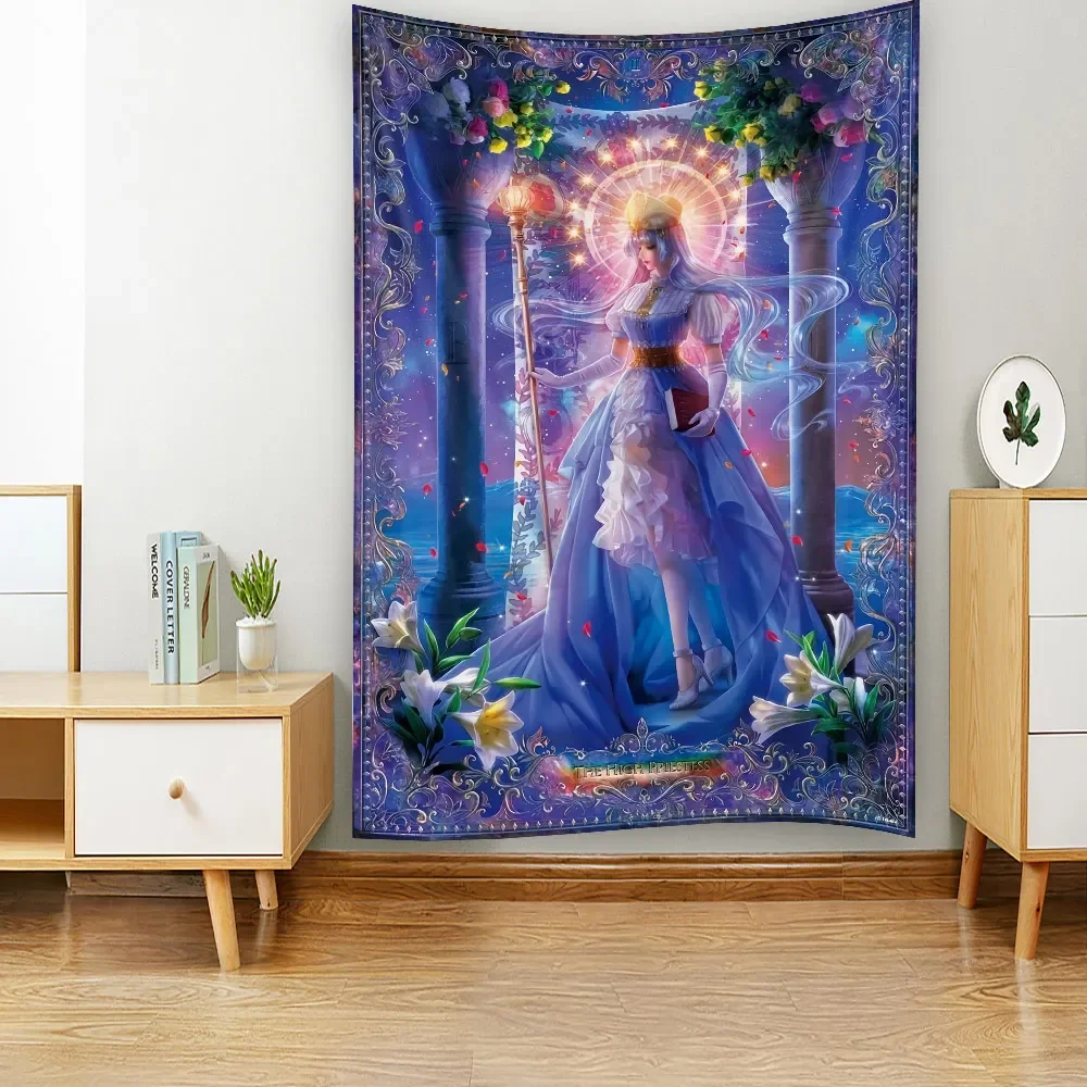 Priestess Princess Magic Witchcraft Wall Hanging Tapestry Art Decor Blanket Curtain Hanging Girls Bedroom Living Room Home Decor