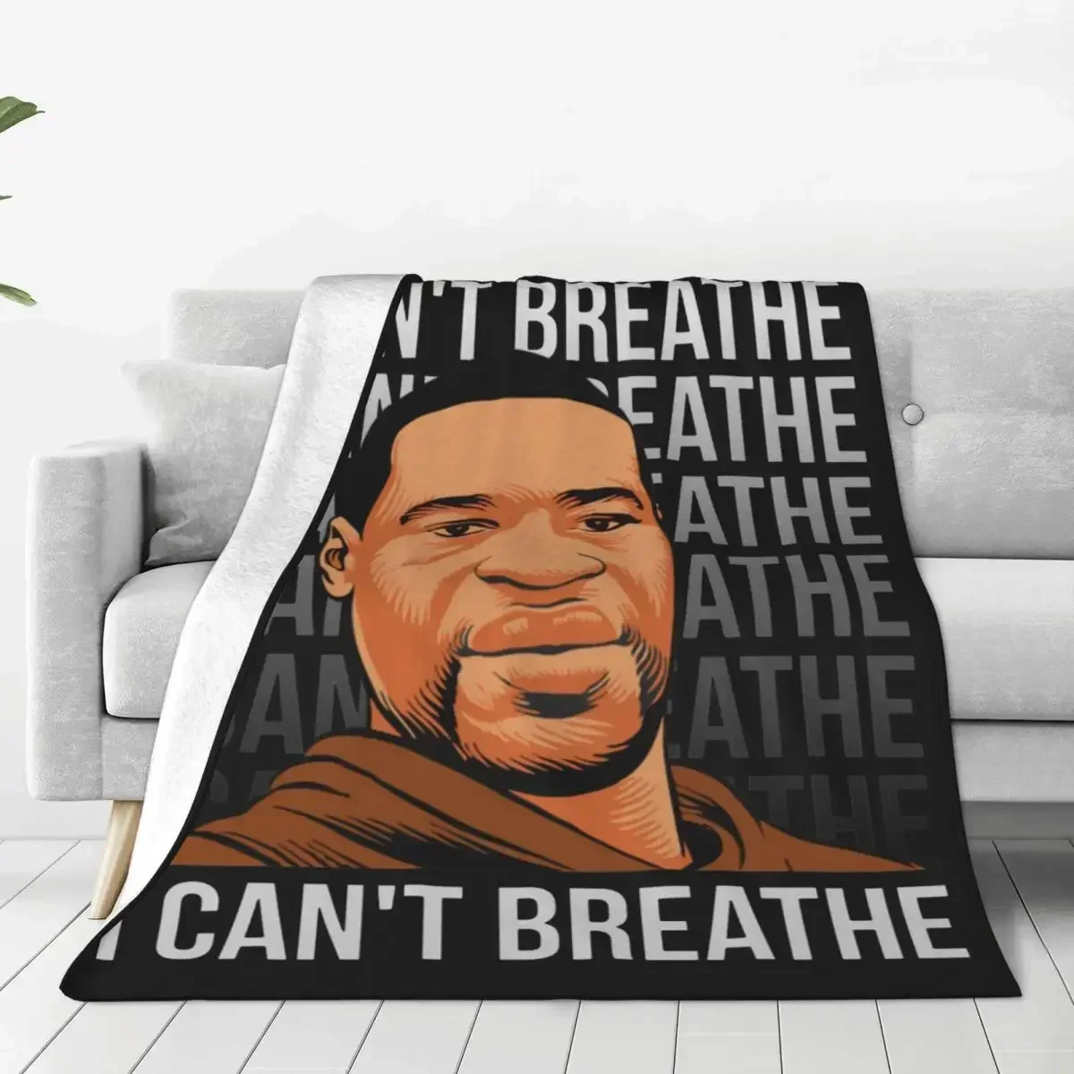 I Can't Breathe Blankets George Floyd Black Lives Matter Flannel Awesome Soft Throw Blanket for Home Textile Decor