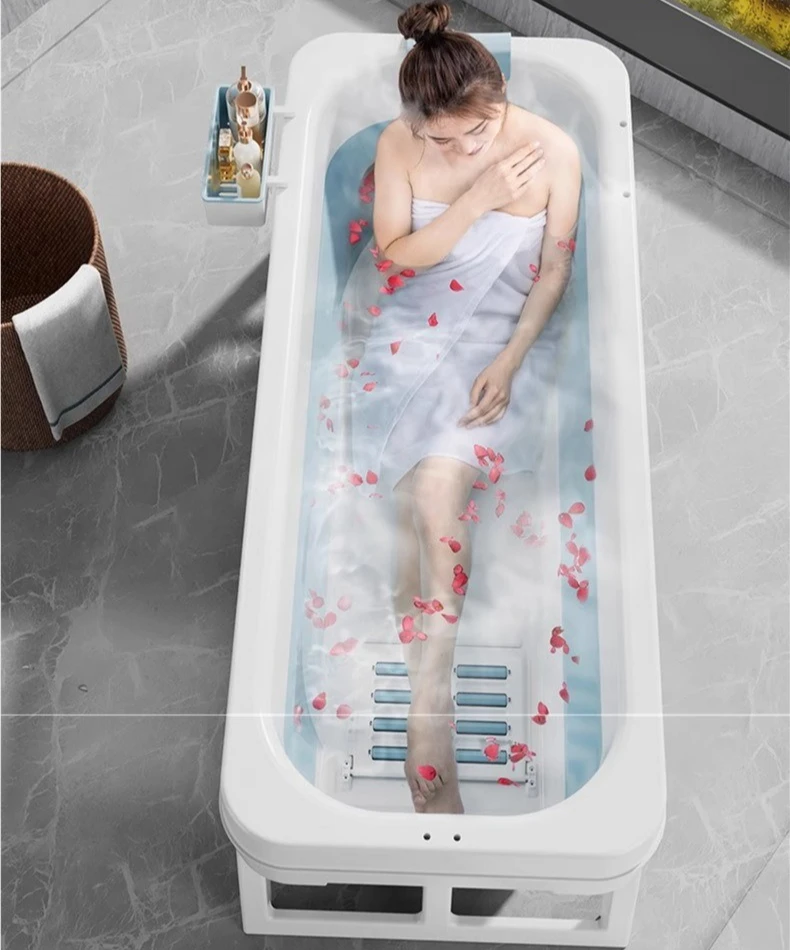 

Adult Foldable Home Bath Bucket Adult Full Body Sweat Steaming Large Bathtub Children's Bath Basin Portable Bathtub for Adults