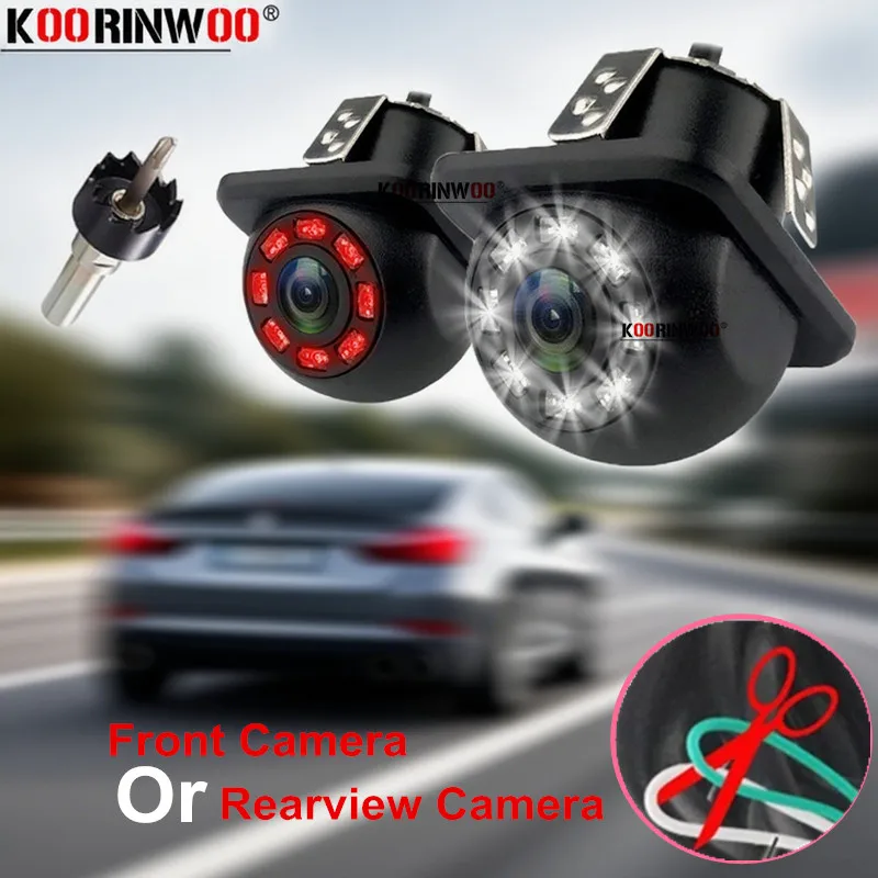 

Koorinwoo Интеллектуальная система парковки Автомобильная передняя камера Светодиодная камера ночного видения Камера заднего вида вокруг обзора для автомобильного радио Android