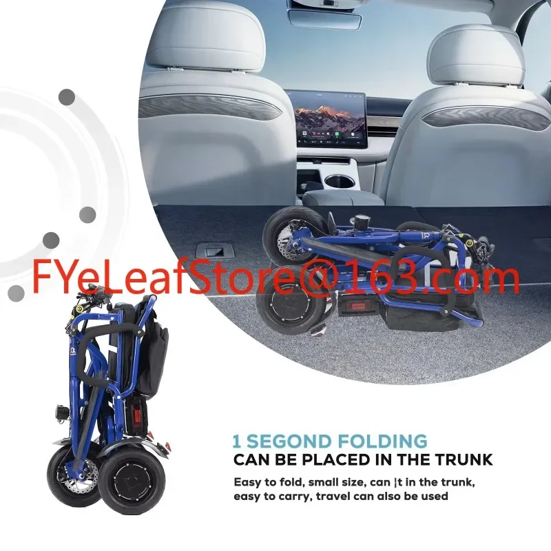 Portable and lightweight electric folding mobility scooter High quality handicapped mobility scooters