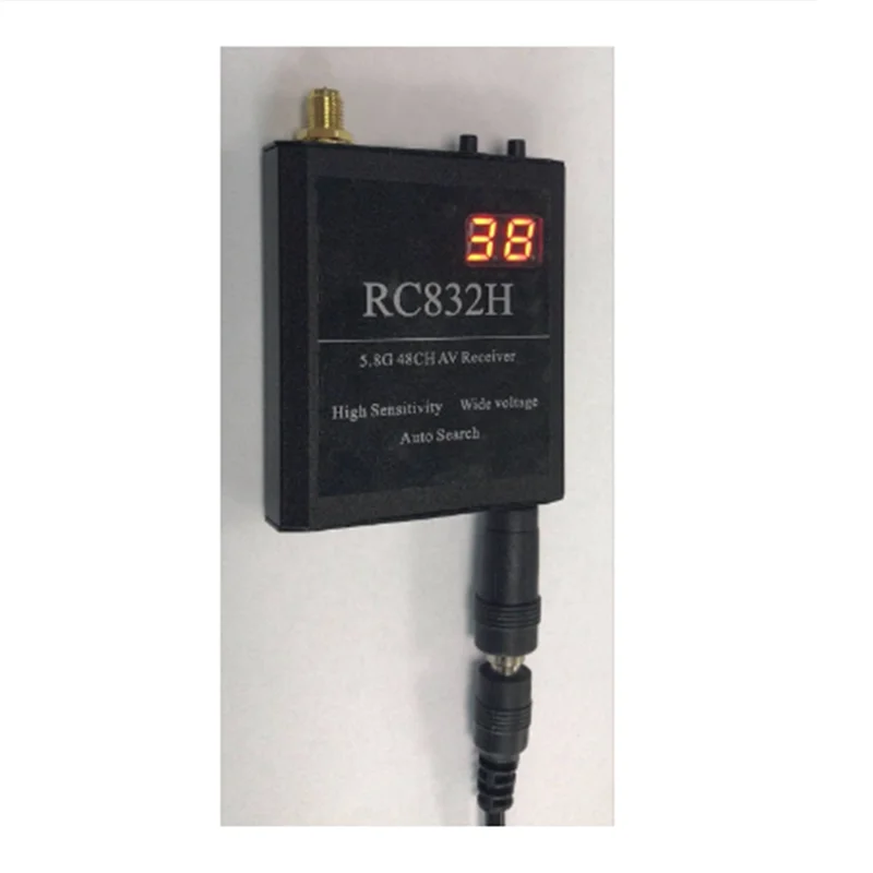 RC832H 5.8G 48CH Video Receiver 12V Automatic Channel Search for TS832 TS5823 TS5828 RC Airplane Helicopter FPV Drone