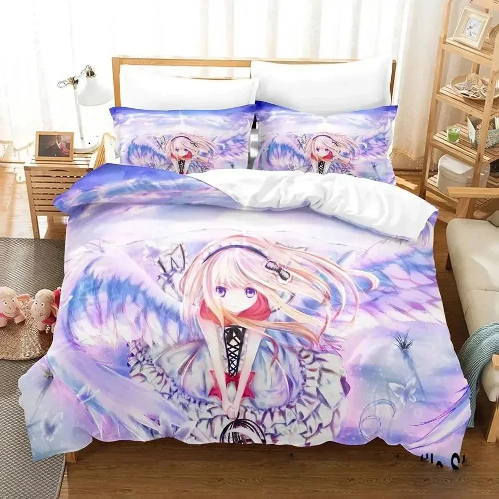 

Home Living Luxury Angel Girl Bedding Set Single Twin Full Queen King Size Bed Set Adult Kid Bedroom Duvet cover Sets Anime Bed