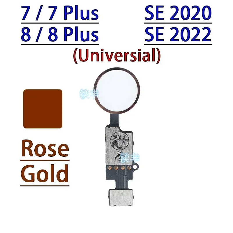 Peças de reposição para iphone 7plus, 7, 8 plus, se 2020, 2022, botão home, com função de retorno (sem impressão digital e touch id)