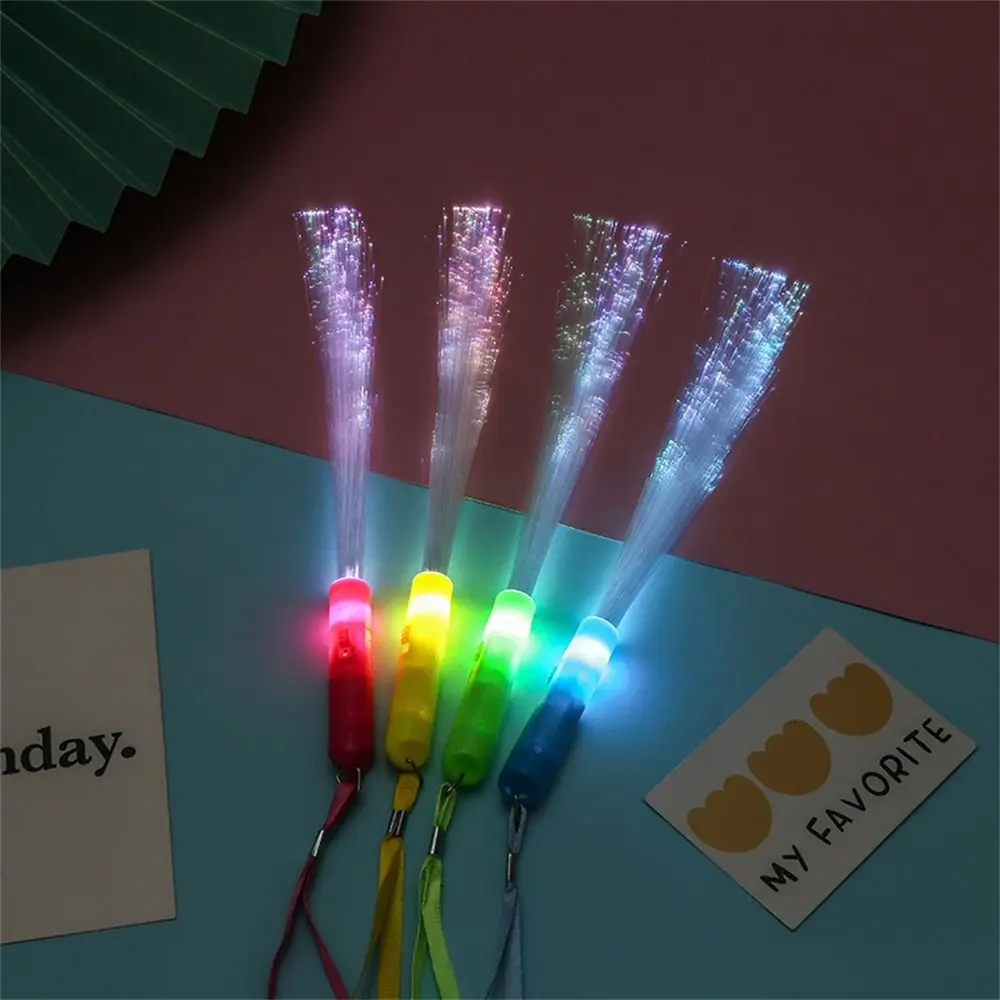 1 Stück LED leuchten Stick glühenden Faser Stick Spielzeug Party 3 Licht muster leuchtende Requisite Weihnachten Geburtstags geschenk Hochzeits feier Geschenk