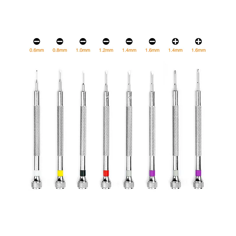 

Watch repair tool set of 8 T2 precision screwdrivers, specifications 0.6-2.0, 13 sizes suitable for watch, phone, glasses repair