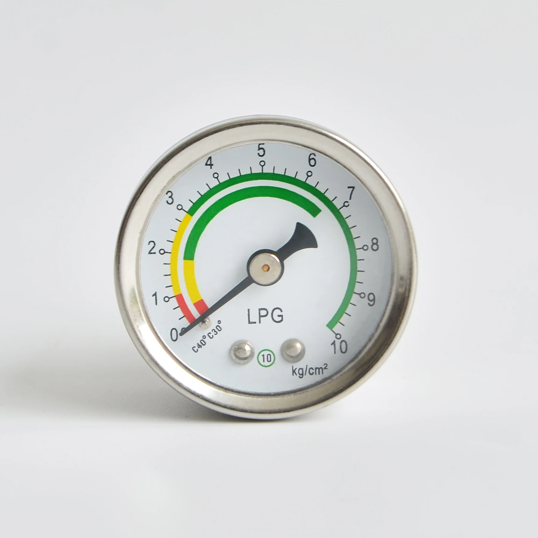 LPG Gas Pressure Gauge, Propane Tank Gauge, Propane Level Indicator, M8*0.75 Insert, Center Back Mount