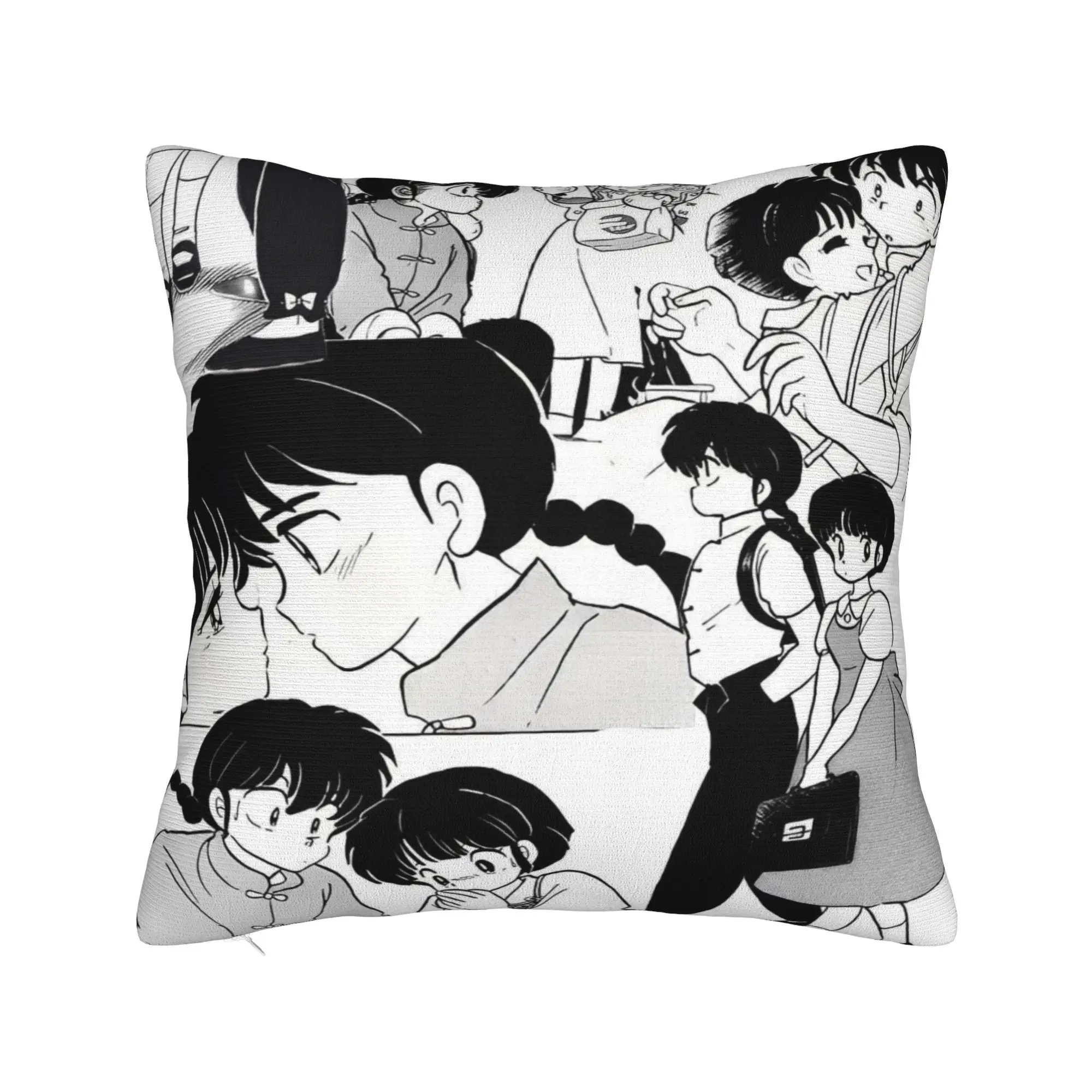 Ranma Saotom Anime Pillowcase Polyester Cushion Cover Decoration  Throw Pillow Case Cover Bed Zipper 40*40cm