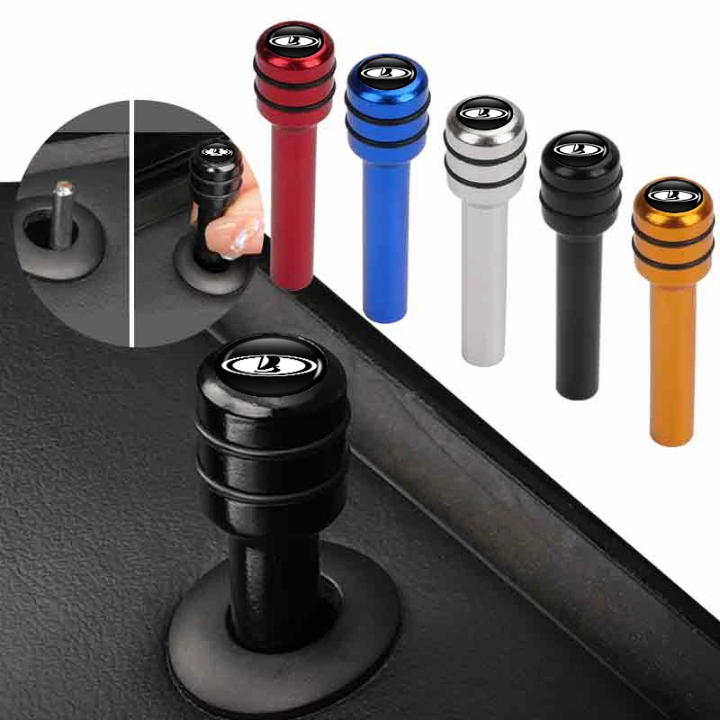 2/4Pcs Car Door Lift Alloy Safety Pin Door Lock Cover Accessories For Lada Vesta Niva Samara Kalina Largus Priora Xray Granta