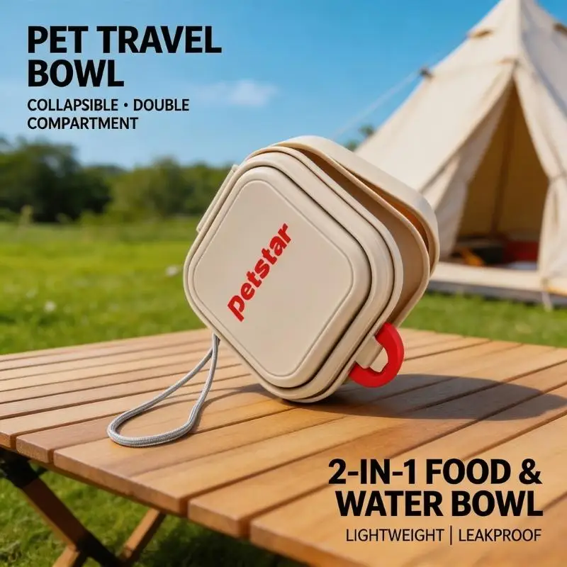 Модифицируемая диетическая тарелка для животных с двумя отделениями. Подходит для котов и собак. Безопасна. Легко обслуживается.