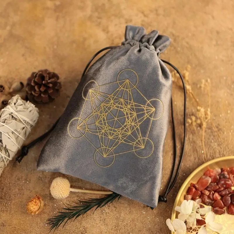 Tarot Storage Bag Jewelry Pouches Flannel Drawstrings Bag Divinations Accessory 