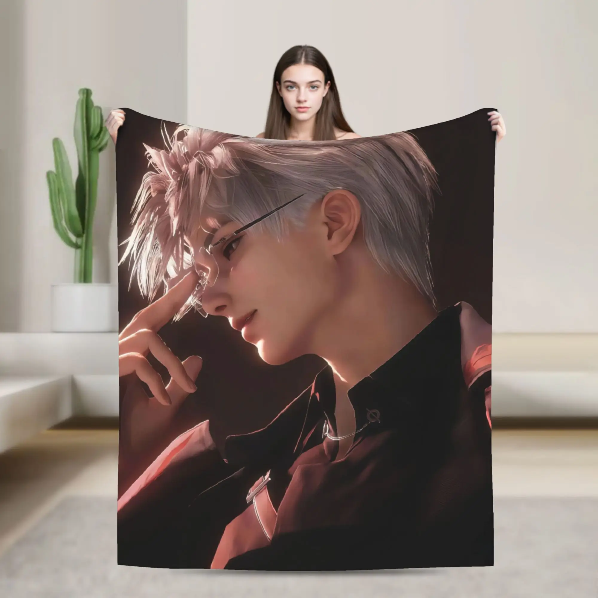 Love and Deepspace Your Husbands Your Boyfriends Warm Blanket  Child Plush Throw Blanket Aesthetic Couch Chair Flannel Bedspread