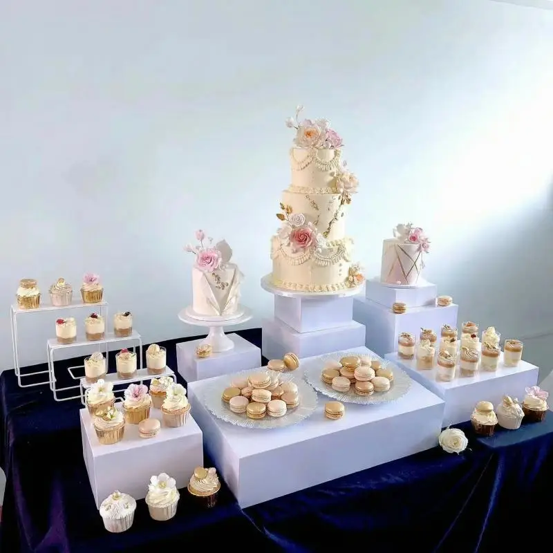 

13pcs Luxury Column Pastry Display Stand Banquet Table Centerpiece Dessert Candy Bar Party Food Holder For Cake Fruit Drink