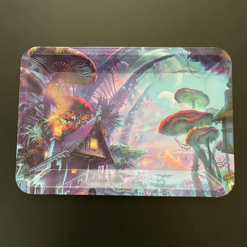 Metal Rolling Tray Portable Rolling Plate for Smoking-180*125mm/7*5in