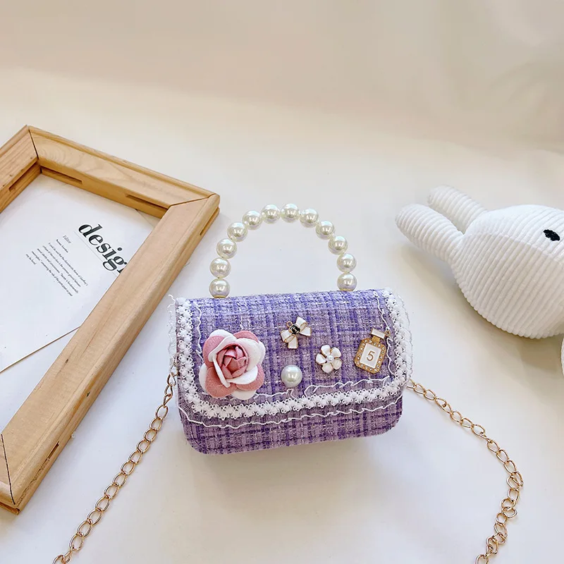 Fashion New Style Princess Messenger Bag Girl Children Bag Mini Chain Small Square Bag Cartoon Rabbit Shoulder Bag Handbag