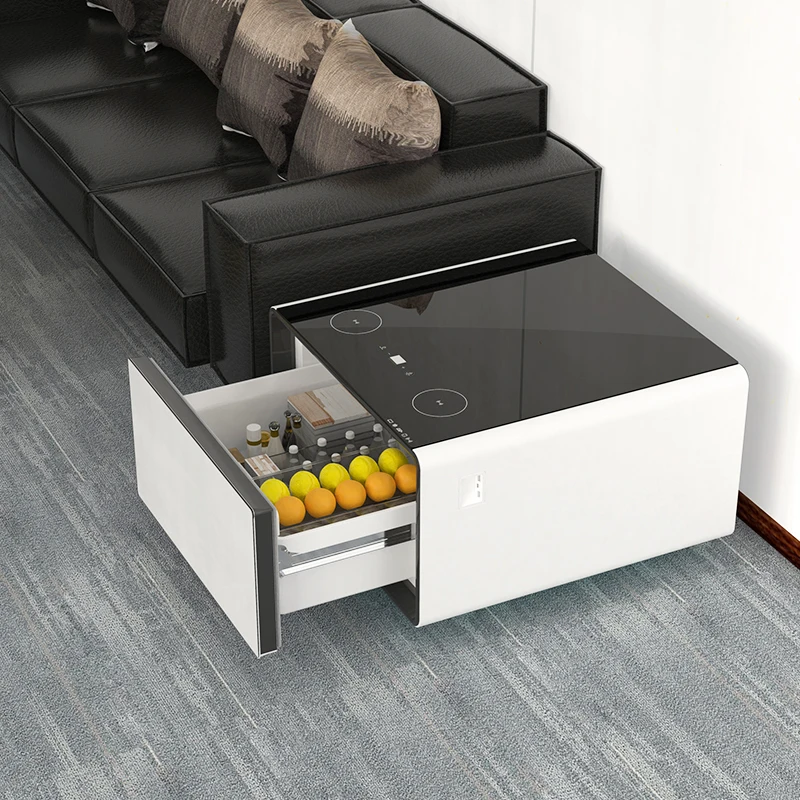 Primst Drinks Cabinet Refrigerators Mini Fridge Smart Coffee Table TB65 With Cooling Drawer Wireless Charging Smart Coffee Table